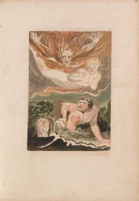 William Blake - First Book Urizen Plate 4 Bentley 24 Print Design Style Large Ar