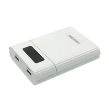 White DIY Power Bank Case LCD Display 4 Slot 18650 Battery Charger Storage Box I