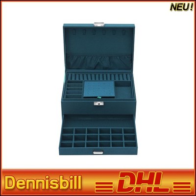 3 Layers Jewelry Box Organizer Große Kapazität Ring Ohrring Halskette Lagerung