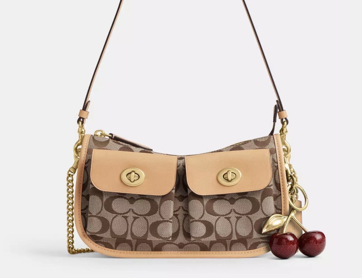 Coach Official Twin Turnlock Waverly Bag - Signature Jacquard
