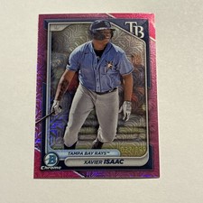 Xavier Isaac 2024 Bowman Chrome Mega Box Prospects Pink Mojo Refractor /199