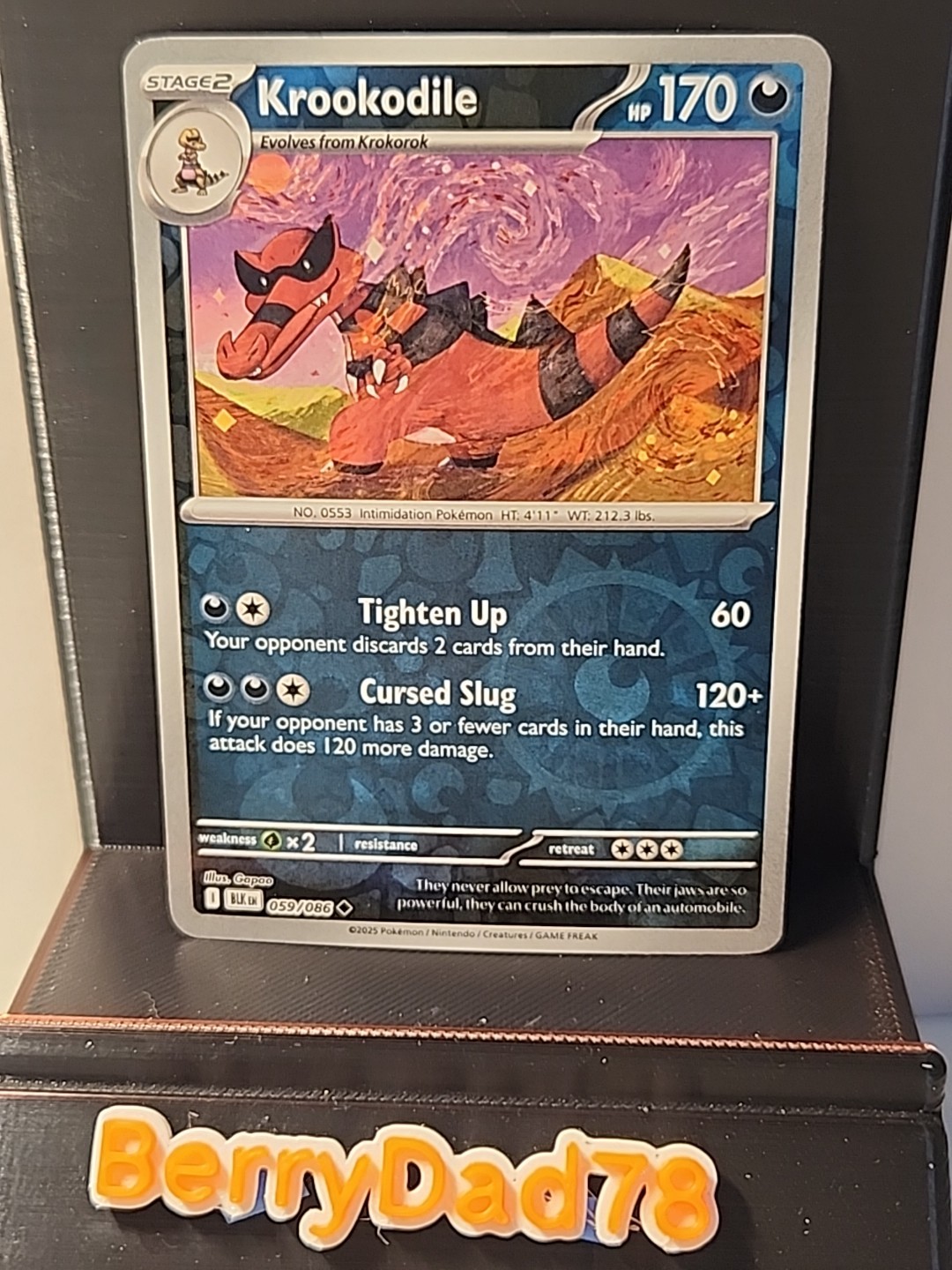 Krookodile 059/086 Sv: Black Bolt Reverse Holo Pokémon TCG NM