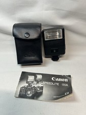 Canon Speedlite 155A Flash Case And Manual- For Parts/Not Working