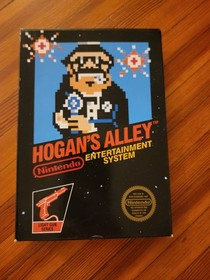 Hogan's Alley Nintendo NES CIB sin perforar barra colgante 5 tornillos EXCELENTE VIDEOJUEGO