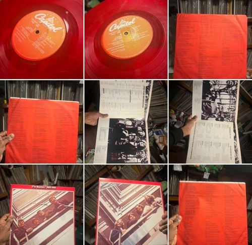 THE BEATLES 1962-1966 Vinyl Record Album Limited Ed Red Translucent 2LP VG++