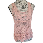 NO BOUNDARIES pink floral tank top blouse- size M (7-9) — photo 1