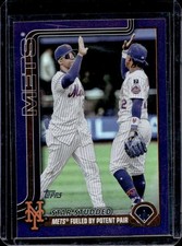 2025 Topps Update Francisco Lindor Juan Soto Purple Rainbow Foil #/250 Mets