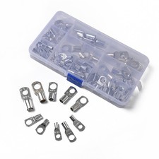 90 Pcs Bolt Hole Tinned Copper Terminals Cable lugs Crimp Cable Lugs