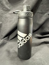 adidas Black Stainless Steel Water Bottle 22 fl oz with Handle, Sport