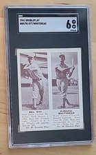 1941 Double Play #89 MEL OTT &  Whitehead  #89/90 Freshly SGC  6 Beauty HOF 