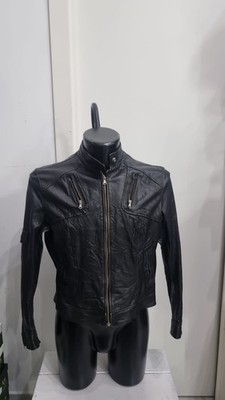Jacke Herren Century Aus Leder Schwarz Größe L AN1096