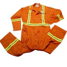 Just In Trend FR Coveralls Mens 4XL Orange Reflective Workwear Safety Hi Vis