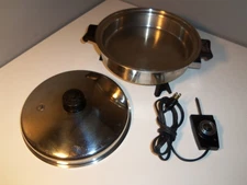 Saladmaster 7817 11" Stainless Steel Electric Skillet 900 Watts Immersible