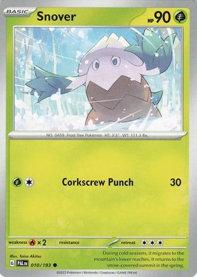 Snover Common SV02: Paldea Evolved 010/193 NM