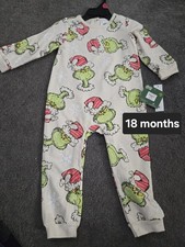 Dr. Seuss the Grinch Holiday Unisex Outfit Christmas Romper Size 18 Months