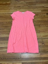 GAP Womens Shirt Dress Size Medium Pink 100% Cotton Knit Lightweight Knee Length
