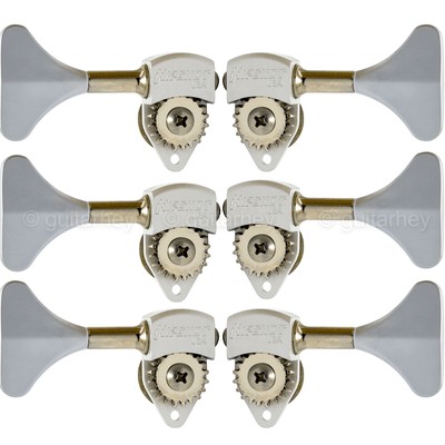 NEW Hipshot USA HB6 1/2'' Ultralite  Bass Tuning Y Key L3+R3 Set - SATIN CHROME