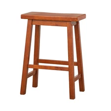 24" Arizona Saddle Counter Height Barstool Walnut - Buylateral