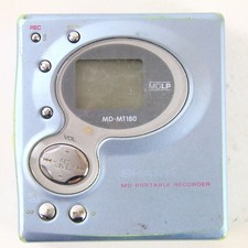 Tragbarer Cassette Player MD Mini Disc Sharp MD-MT180 Blau Defekt