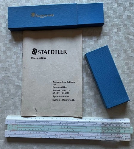 Staedtler-Mars Rechenstab 54401 Darmstadt mit Gebrauchsanleitung in OV