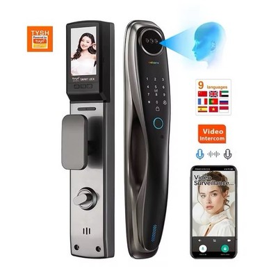 Electronic Smart Door Lock APP Fingerprint Card Password Key Home Security Lock