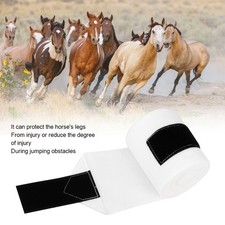 4 Rolls White Thicken Fleece Horse Leg Wrap Bandage Boot Protection Support SG