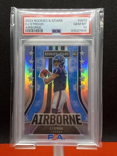 2023 PANINI ROOKIES & STARS AIRBORNE #AI13 CJ STROUD ROOKIE RC PSA 10
