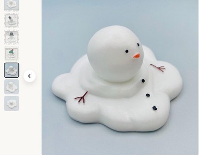 able Melting Snowman Decoration - Winter Christmas - Epoxy Re