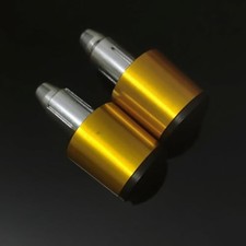 Motorcycle Bar End Cap Bars Ends Plug Weights for 14mm and 18mm Handlebar Gold