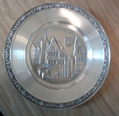 Artina Rothenburg O. T. Pewter Plaque SKS ZINN 95