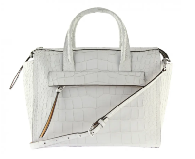 Coach 30180 Bleecker Pinnacle Gray Crocodile Leather Embossed
