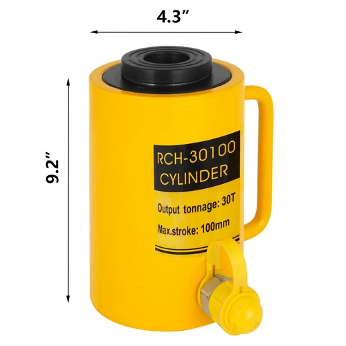 30T 100mm Stroke Hollow Plunger Hydraulic Cylinder Jack Pulling Ram Heavy Duty - Picture 9 of 12
