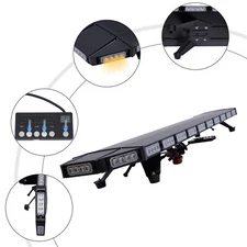 47" 104LED Light Bar Emergency Warn Tow Truck Roof Beacon Strobe Amber White New