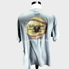 Vtg Walt Disney World Gray Shirt With Baseball On Front And Back Size XL