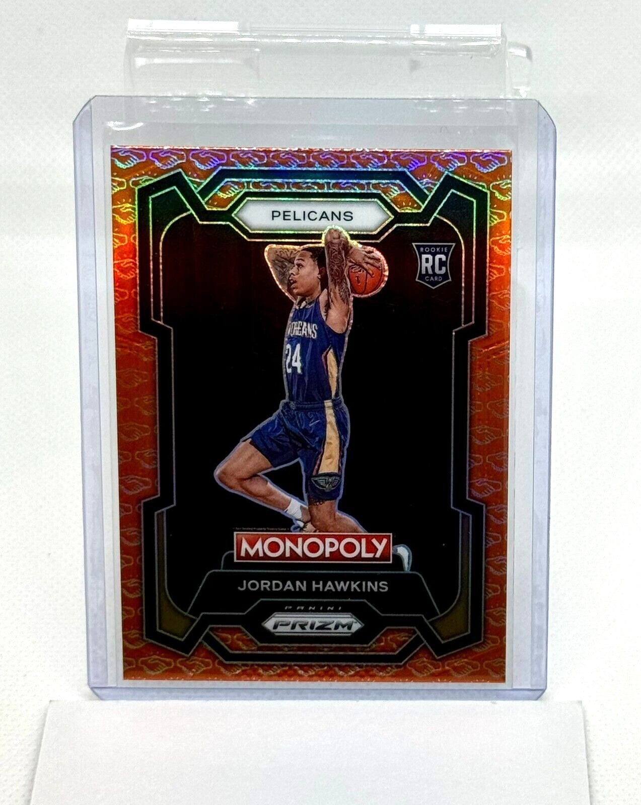 2023-24 Panini Prizm Monopoly #56 Jordan Hawkins RC Orange Handshake SSP