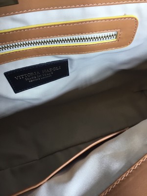 Sac à Main Vittoria Napoli Nevia - Cuir Italien Marron, Neuf Avec étiquettes
