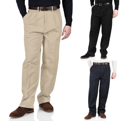 New Mens Chinos Trousers Cotton Casual 