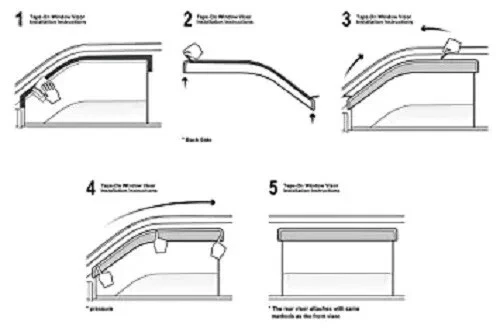 Car Rain Wind Door Visor Non Breakable Deflector FOR Hyundai Grand Grand I-10 Foto 3 de 4