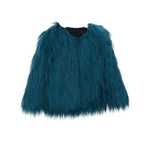 Girls Faux-fur Jacket Coat Toddler Kids Winter Thicken Warm Fuzzy Outwear Clothe - Picture 5 of 57