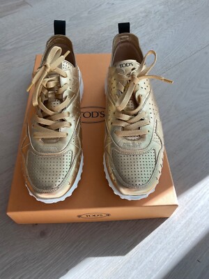 Tod’s gold womens sneaker size