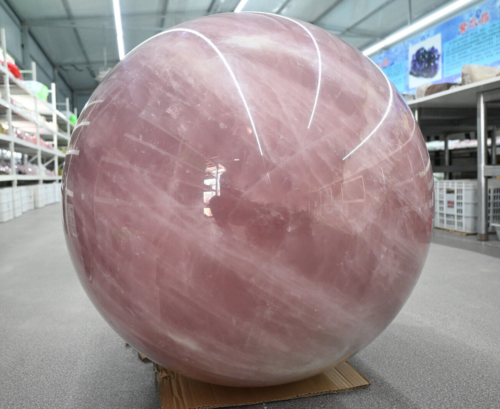 924 lb grande boule de cristal rose naturelle quartz cristal sphère quartz cristal guérison - Photo 1 sur 12