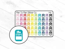 2485~~Steps Tracker Planner Stickers.
