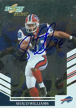 Shaud Williams autographed Football Card (Buffalo Bills) 2007 Score Select #144
