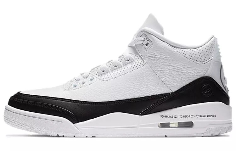 Fragment Nike Air Jordan 3 White Black DA3595-100 Men display picture 1