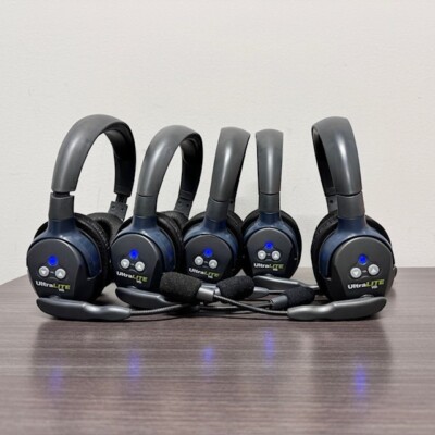 Eartec UltraLITE HD 5 person system w/ 5 Double Headsets (UL5D)