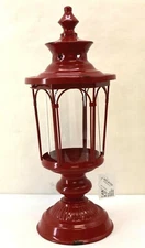 Melrose International 65230DS Oversized With Red Finish Metal Lantern 17"