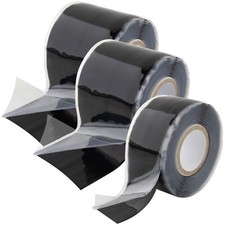 SeKi Self Sealing Silicone Tape 2.5cm / 3.8cm / 5cm Wide x 3m Long Black