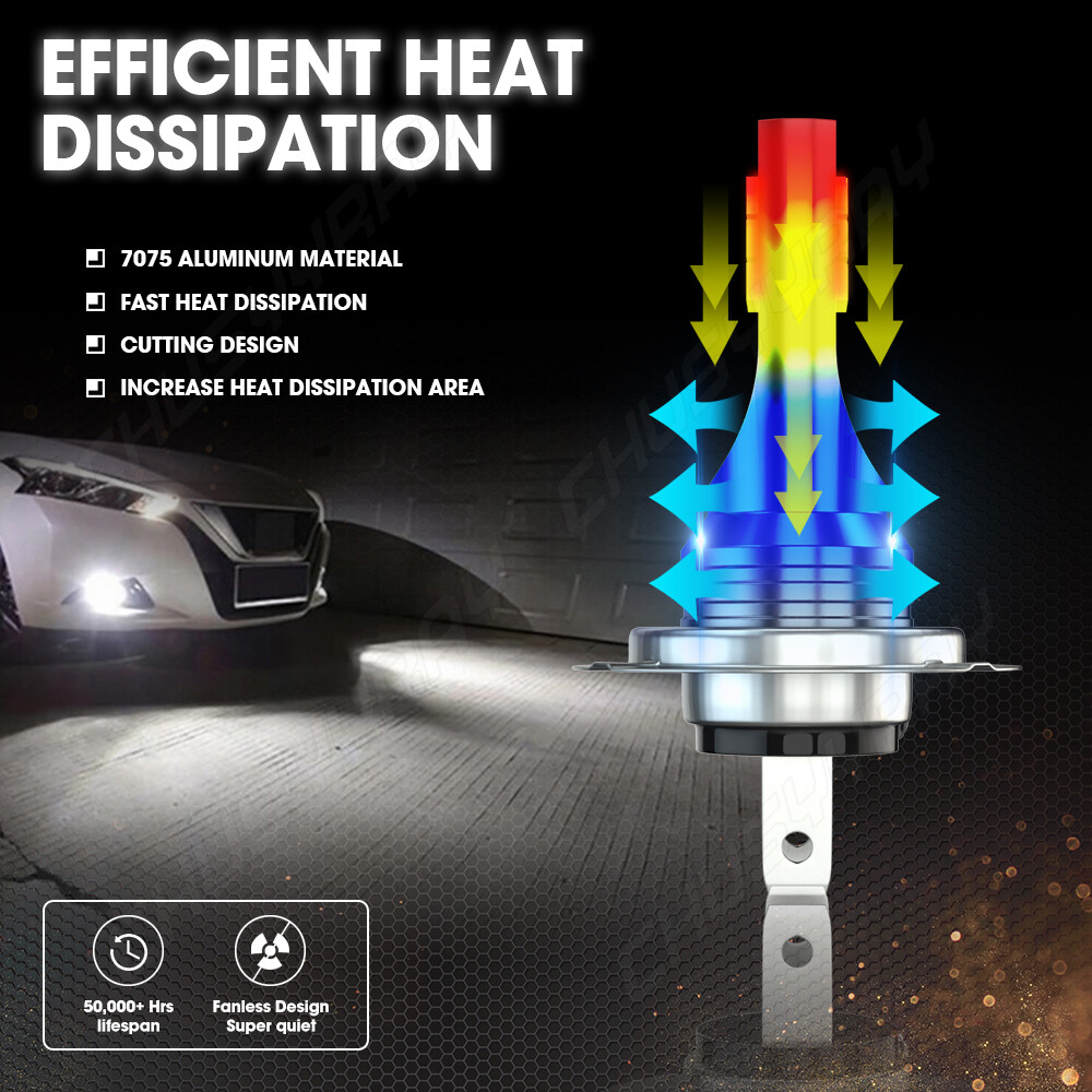 For Mercedes-Benz C250 C300 C350 - 4X 6500K Headlight High + Low Beam