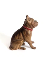 Vintage AC Williams Cast Iron Sitting Boxer Bulldog Dog Coin Still Bank EUC