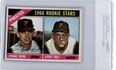 FRANK BORK 1966 TOPPS #123 RC HARD SIGNED AUTOGRAPH PITTSBURGH PIRATES *12026